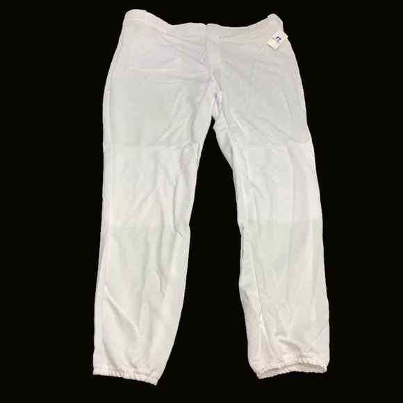 Russell‎ Athletic Baseball Pants Adult 2XL White Full Length Softball Mens - Picture 1 of 10